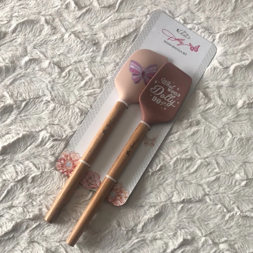 DOLLY Parton Wooden Handle Spatula Set